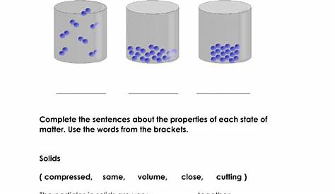 States of Matter online exercise for Class 3