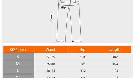 Snow Pants Size Chart