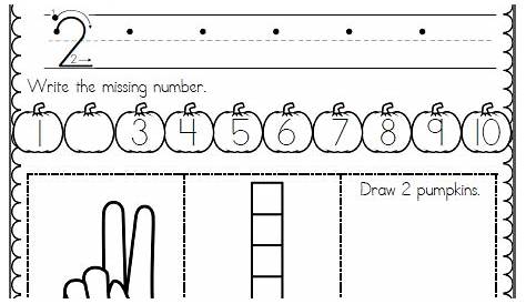 number 2 worksheets for preschool