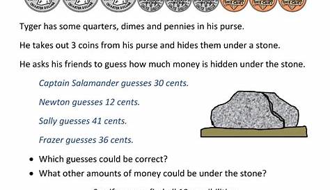 Printable Money Worksheets 3rd Grade Money Challenges