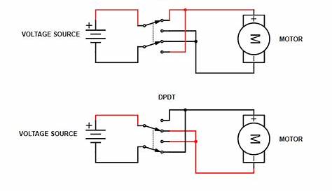 dpdt on off on switch schematic