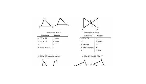 Triangle Congruence Theorems Worksheet Answer Key - Worksheet Template