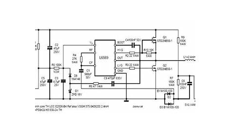 electronic ballast circuit diagram