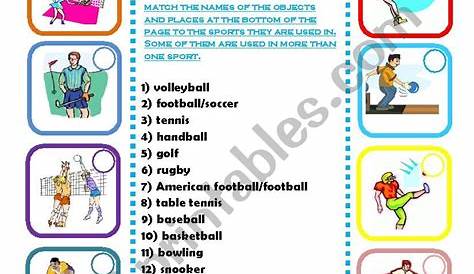 math sports ball worksheet