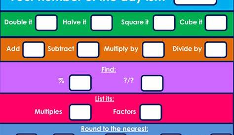 Number of the day starter activity | Teaching Resources
