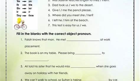 20 Pronoun Worksheets Second Grade | Desalas Template