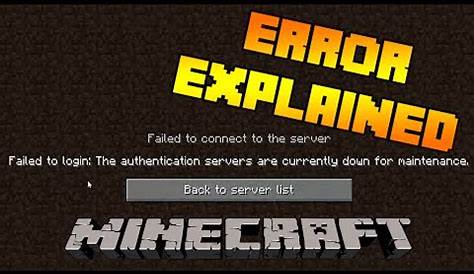 [HOW TO FIX] Minecraft: Failed to login: The authentication are
