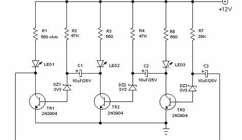 Simple Running LED / LED Chaser Circuit Using 3 Transistors – Deeptronic
