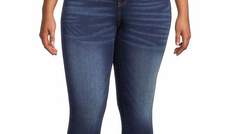 No Boundaries Juniors' Plus Size High Rise 3 Button Corset Jean