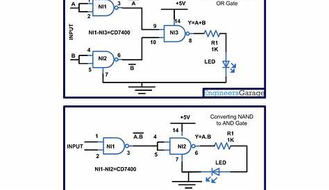 nand gate switch circuit diagram