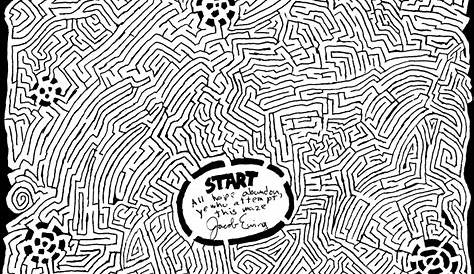 5 Best Images of Impossible Mazes Printable - Hard Mazes Printable, Maze Difficult Printable