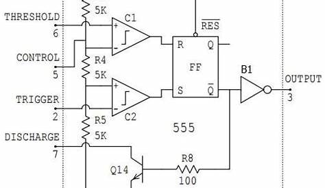internal circuit of 555 timer