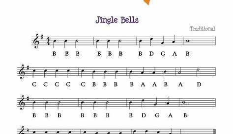easy jingle bells on recorder finger chart