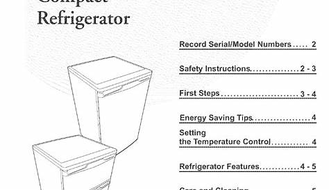 manual for frigidaire refrigerator