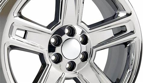 22x9 Wheels Fit GM Trucks - 6 lug Chevy Silverado Style Chrome Rims