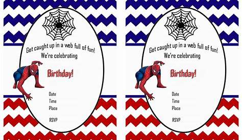spiderman printable birthday card