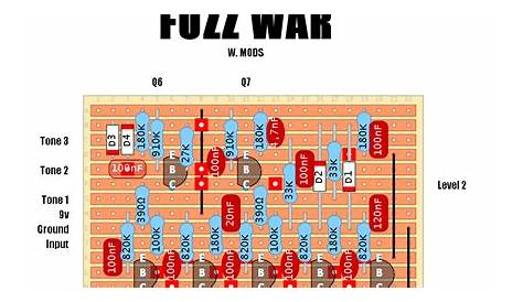 Dirtbox Layouts: Death by Audio Fuzz War - 7 transistor version