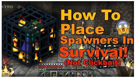 Minecraft how to pick up spawners