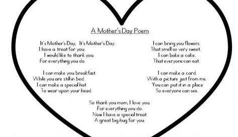 Quick Mother's Day Poem {Printable} - Teach Junkie