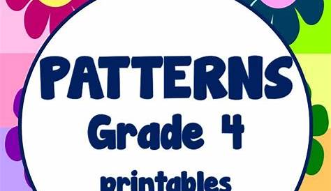 Grade 4 Patterns, Sequence Printables | Math patterns, Teaching