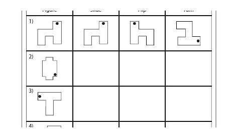 flip slide and turn worksheets