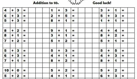 simple addition worksheets free