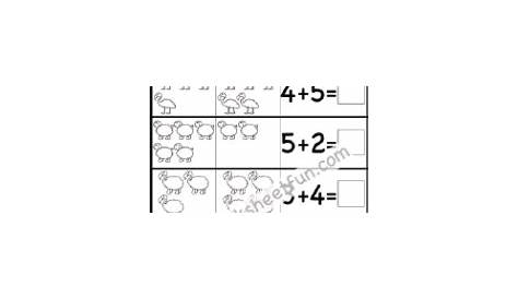 friendly math addition worksheet kindergarten
