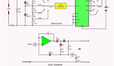 digital voltmeter and ammeter circuit diagram