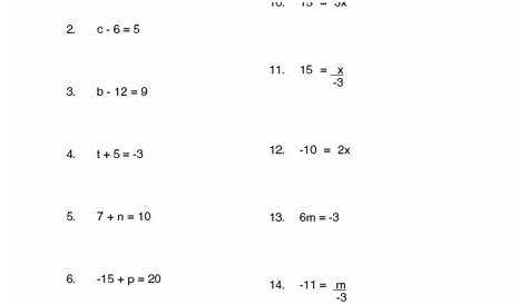 algebra equations worksheet educationcom algebra equations - 9th grade