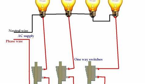 one lamp controlled by two switches circuit diagram