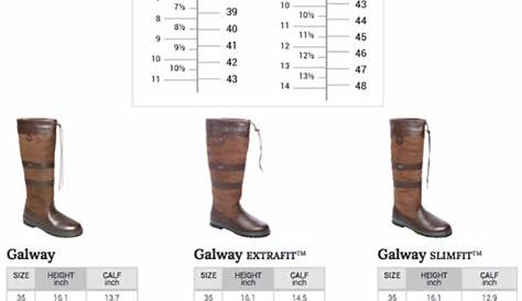 easy boot sizing chart