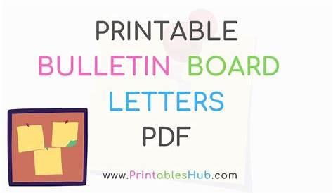 Free Printable Bulletin Board Letters Templates [PDF] - Printables Hub