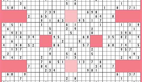 10 Best Printable Samurai Sudoku Grid for Free at Printablee.com