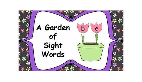 garden sight word kindergarten worksheet