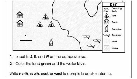 Reading a Map Worksheet for 1st - 3rd Grade | Lesson Planet