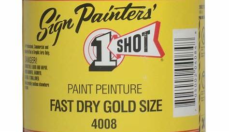 One Shot Paint 4008-Hp Fast Dry Gold Size One Shot Sign & Lettering