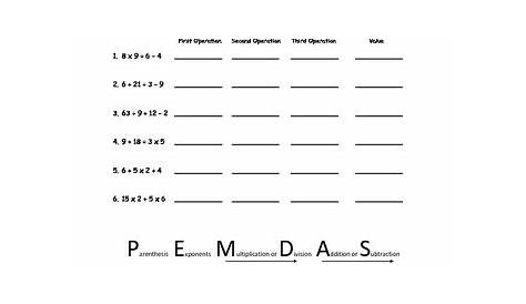 Order Of Operations worksheet by Math Lady | TPT