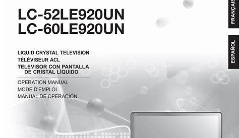 Sharp Flat Panel Television 10P06-MX-NM User manual | Manualzz