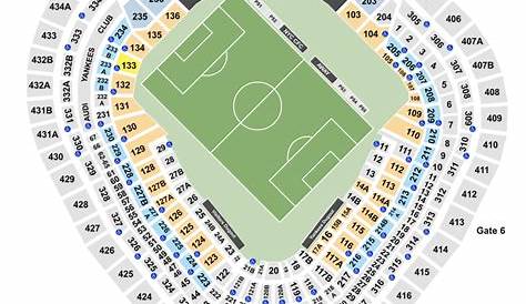 yankee stadium detailed seating chart