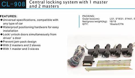 central locking system installation