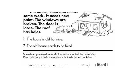 main idea and supporting details worksheets 3rd grade