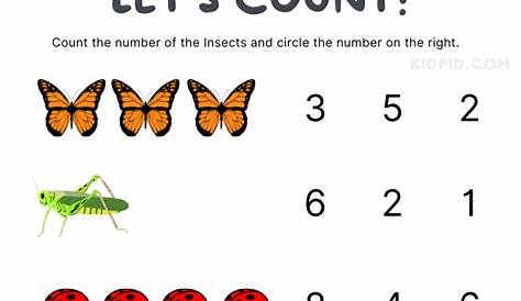 Counting Numbers Worksheet for Kids (1-10) - Kidpid