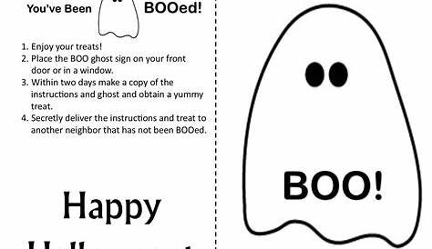 you been booed free printable