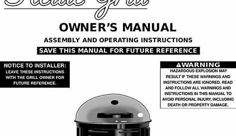 brinkmann gas grill manual