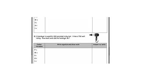 Calculating Power Worksheet by Delzer's Dynamite Designs | TpT