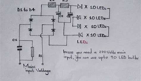 25 watt led bulb circuit diagram