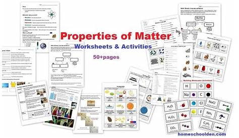 matter and its properties worksheet