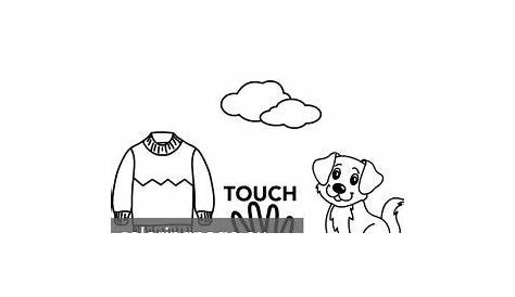 Sense of touch worksheet | Coloring Page