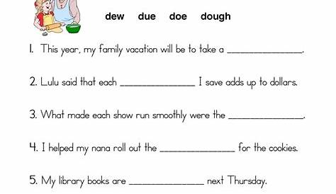 homophone worksheets