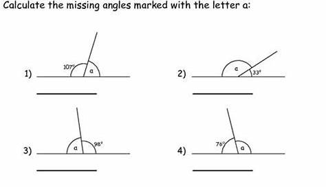 maths worksheet angles